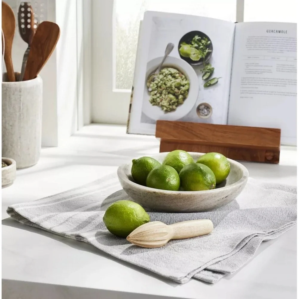Magnolia Hearth & Hand Kitchen Flour Sack Dish Towel Block Stripe Gray Dishtowel